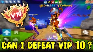 Defeating VIP 10 Rainbow Name Player in Bedwars 😈🔥 || Blockman GO