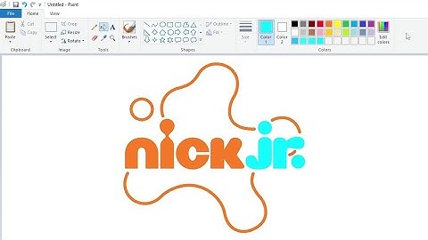 How to draw the new Nick Jr. logo using MS Paint | How to draw on your computer