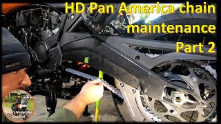 Harley Davidson Pan America chain maintenance, Part 2