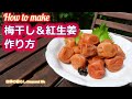 【ジプロックで簡単 梅干し＆紅生姜の作り方】塩分10％　How to make Pickled Plum and Red Pickled Ginger