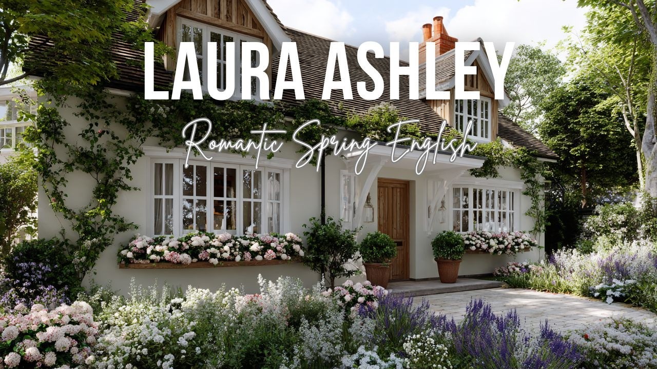 Romantic Spring English Country Home Inspired by Laura Ashley Elegance