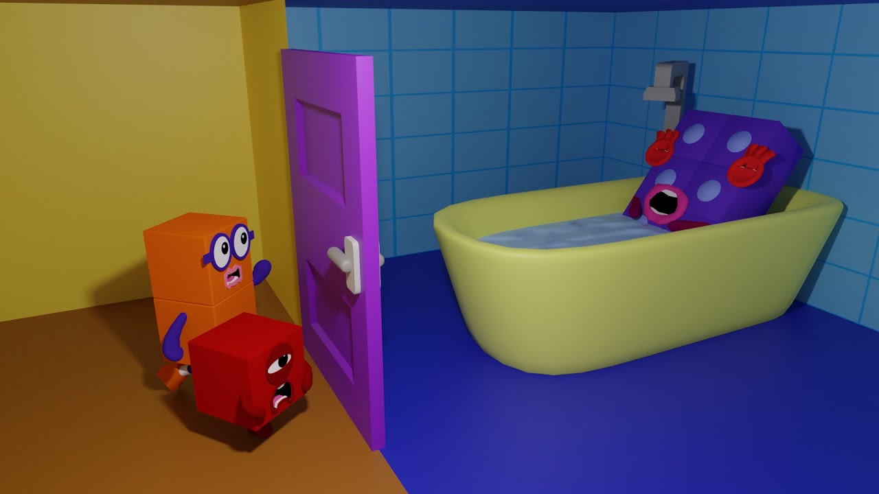 [3D ANIMATIONS] Oh No! Numberblocks 6 Fall Asleep in the Toilet - YouTube