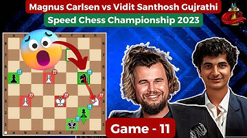 Magnus carlsen vs Vidit Gujrathi | Speed Chess Championship 2023 | Game -11