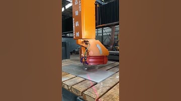 4 axis CNC bridge stone cutting machine chamfering granite marble cut shapes figures#machine #cnc