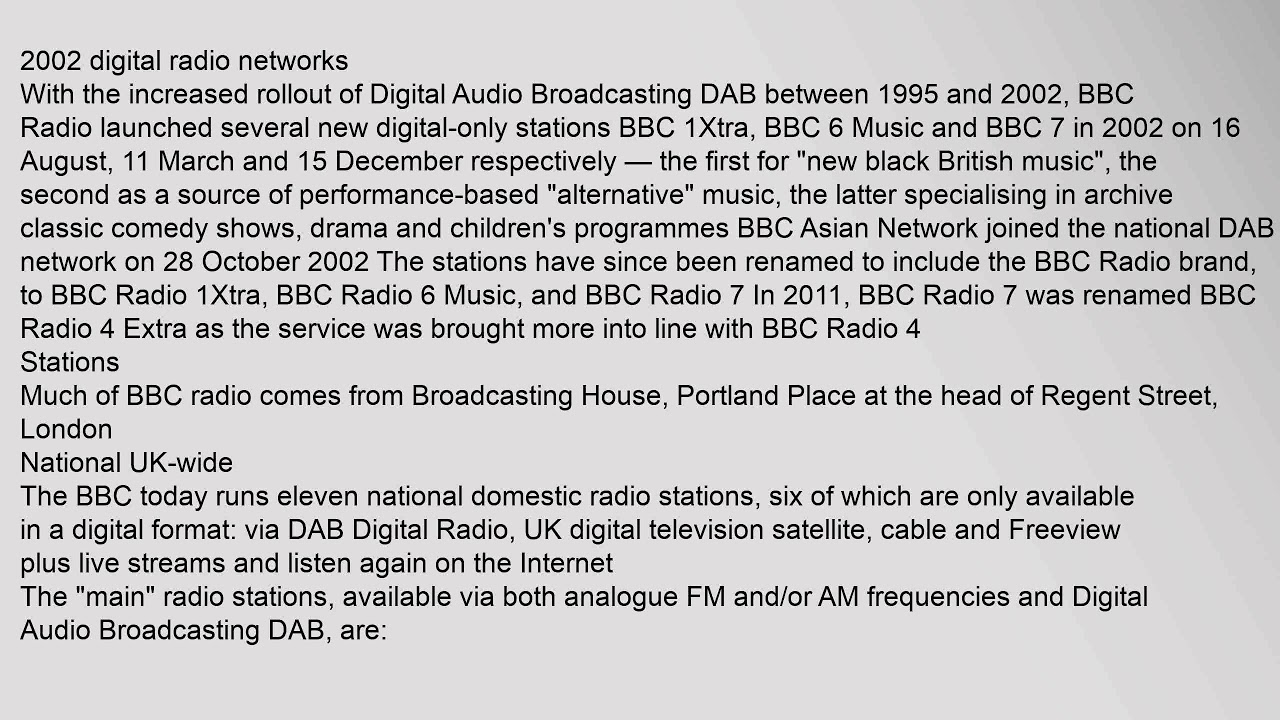 What programmes does bbc network radio transmit. Bbc network radio is the most popular of the radio stations. bbc network radio is the most popular of the radio. bbc текст на английском.