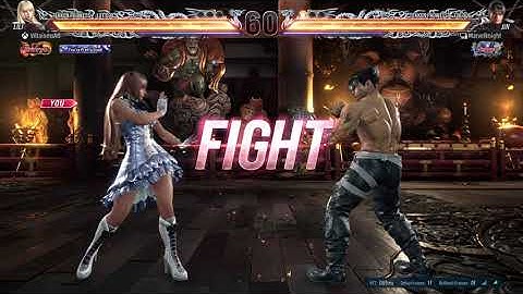 Tekken 8 Lili Dew Glide 3+4 into F2, 3 frame trap