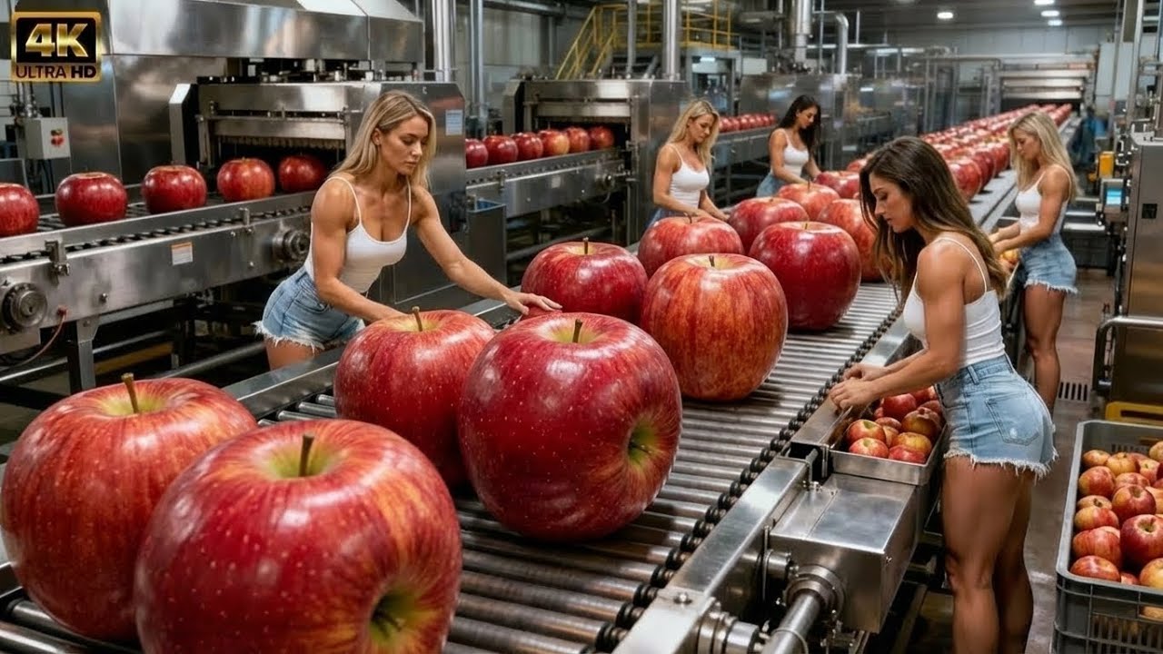 Inside a Modern Apple Factory: From Farm to Fresh Dessert (The Whole ...