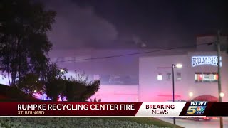 Rumpke Recycling Center fire