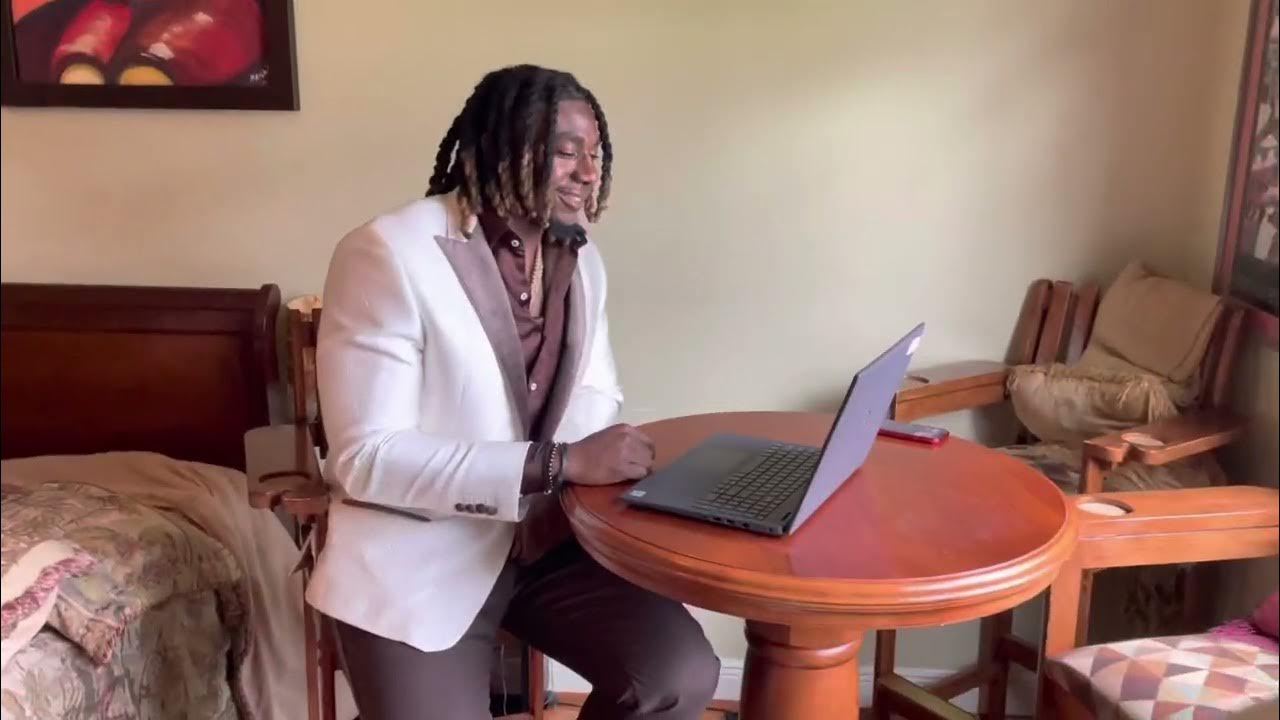 James Houston IV meets the Detroit media after the Lions select him in