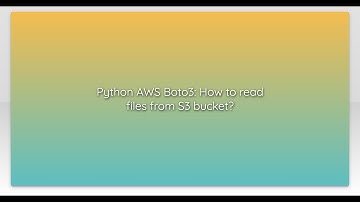 Python AWS Boto3: How to read files from S3 bucket?