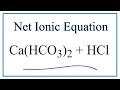 Solubility and Ionic Equations