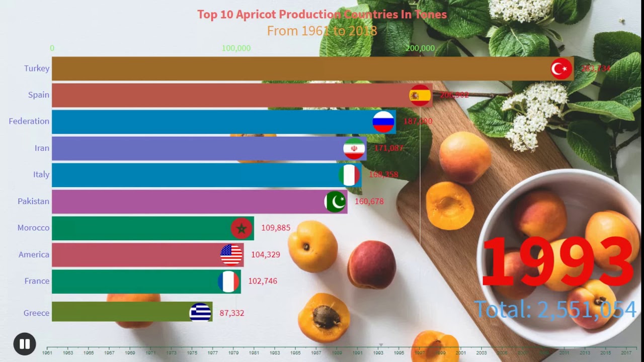 Top 10 Largest Apricot Fruit Producing countries YouTube