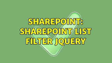Sharepoint: SharePoint list filter jquery