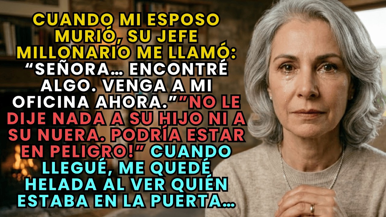 El día del funeral de mi esposo, su jefe me llamó:“¡Señora, debe venir a ver esto ahora mismo!”