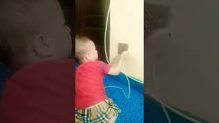 Baby gets electric shock