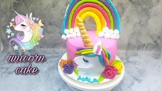 طريقة عمل تورتة اليونيكورن how to make a  unicorn  cake