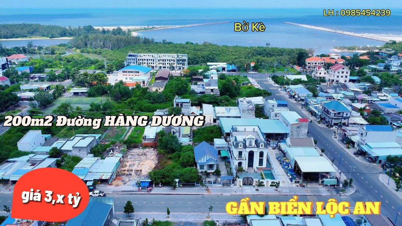 Bán đất mặt tiền đường Hàng Dương sát biển Lộc An.