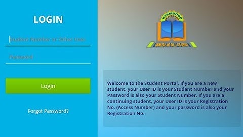 HOW TO ACTIVATE STUDENT PORTAL ON AIMS