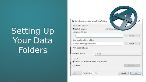 How to Set Up Your Data Folders in ArchiFrame - Archicad Framing Extension