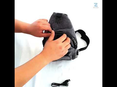 Mochila Para Hombre Mariconera Pechera Hombro Con Portabotella Puerto Usb -  YouTube