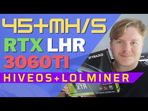 45Mh/s++ RTX 3060 Ti LHR Unlock Overclock Settings in HiveOS With LolMiner