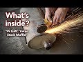 Whats inside a stock gmc yukon muffler  cutting open yukon muffler  how a muffler works