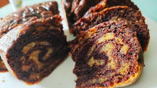 Let’s prepare something some sweet delicacies.. a famous chocolate
banana marble cake ..