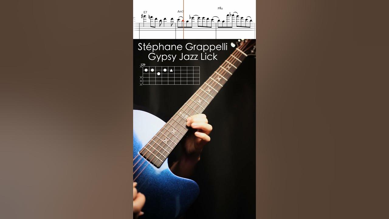 Stéphane Grappelli Gypsy Jazz Lick - Cahaya carbon fiber acoustic guitar