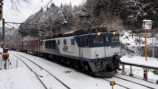 2/22 新郷駅 3082レ EF64ー1017+コキ11B