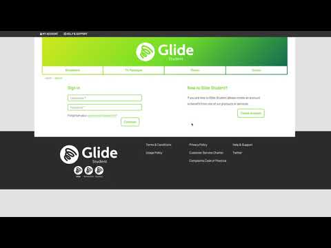 How to create a Glide Student broadband account