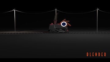 Train animation 3d Blender