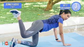 Cara Mengencangkan Bokong & Mengecilkan Paha Hanya 5 Menit Latihan ! Butt Workout