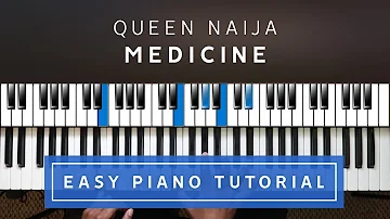 Queen Naija - Medicine EASY PIANO TUTORIAL