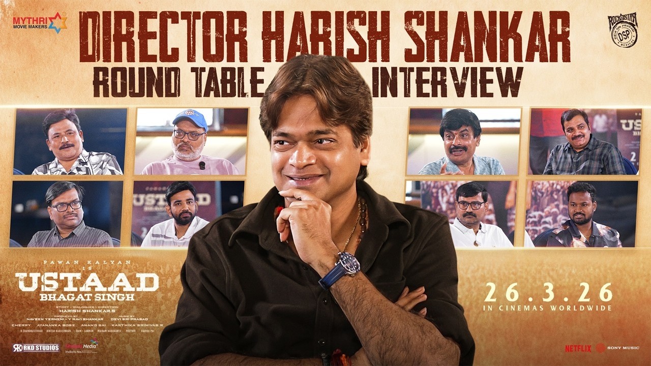 Director Harish Shankar Round Table Interview | Ustaad Bhagat Singh | Pawan Kalyan | Devi Sri Prasad