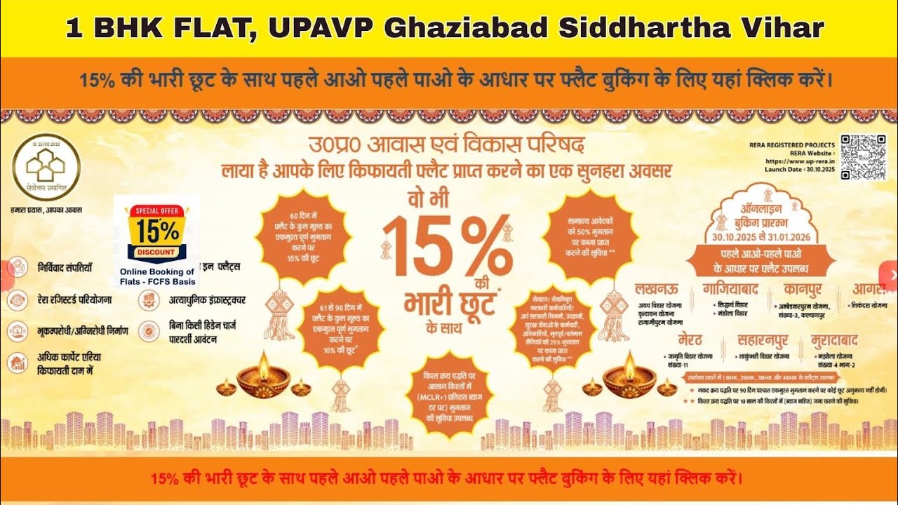 1 BHK FLAT for sale UPAVP GHAZIABAD SIDDHARTHA VIHAR HIGH RENTAL PROPERTY | NCR REALTOR |