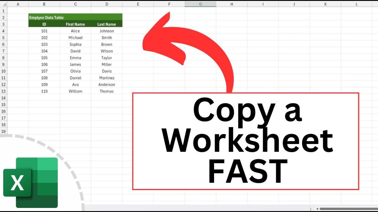 Fastest Way to Copy an Excel Worksheet - YouTube