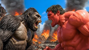 KING KONG vs HULK EPIC BATTLE! 💥However, RED HULK Unexpected SAVE Changes Everything!
