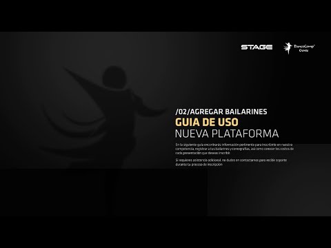 TUTORIAL PLATAFORMA STAGE | 02 AGREGAR BAILARINES