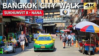 [4K] Bangkok Sukhumvit Soi 8 Walking Tour from Nana BTS Station