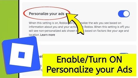 How to Enable Personalized Ads on Roblox 