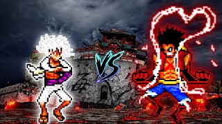 Luffy Gear 5 VS Luffy Snakeman V4 in Jump Force Mugen