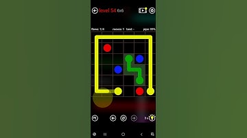flow free level 54 | games | android | flow free | level 54 | 6x6 #freeflow #android #game #mindgame