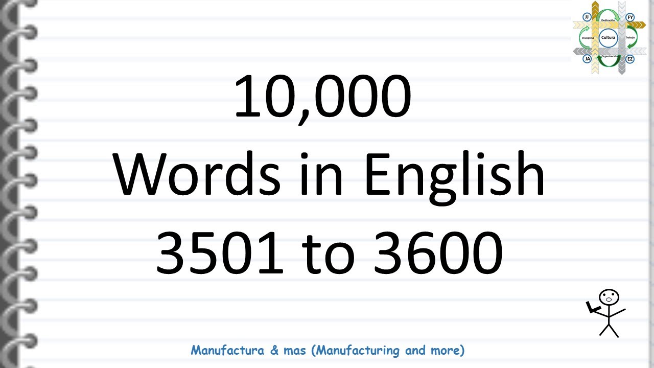 36 10,000 words used in English 3501 to 3600 - YouTube