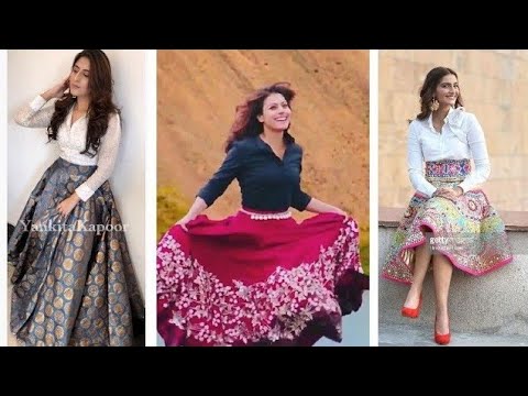 How to Style a White Button Down Shirt like Celebrities  Long skirt with  shirt Skirt fashion Long skirt outfits