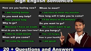Conversational Question & Answers-4 | Sign English Sentences - ISL
