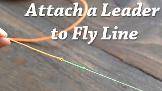 Attaching leader to fly line with a handshake loop to loop - Fly fishing tips
