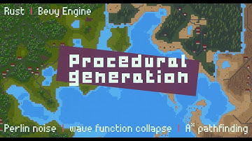 Procedurally generating a 2D pixel art world with paths and buildings in Rust