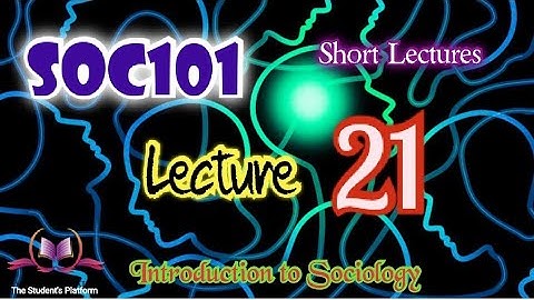 SOC101 | Lecture 21 | Social Stratification | Short Lecture VU Short Lectures | Midterm Final term
