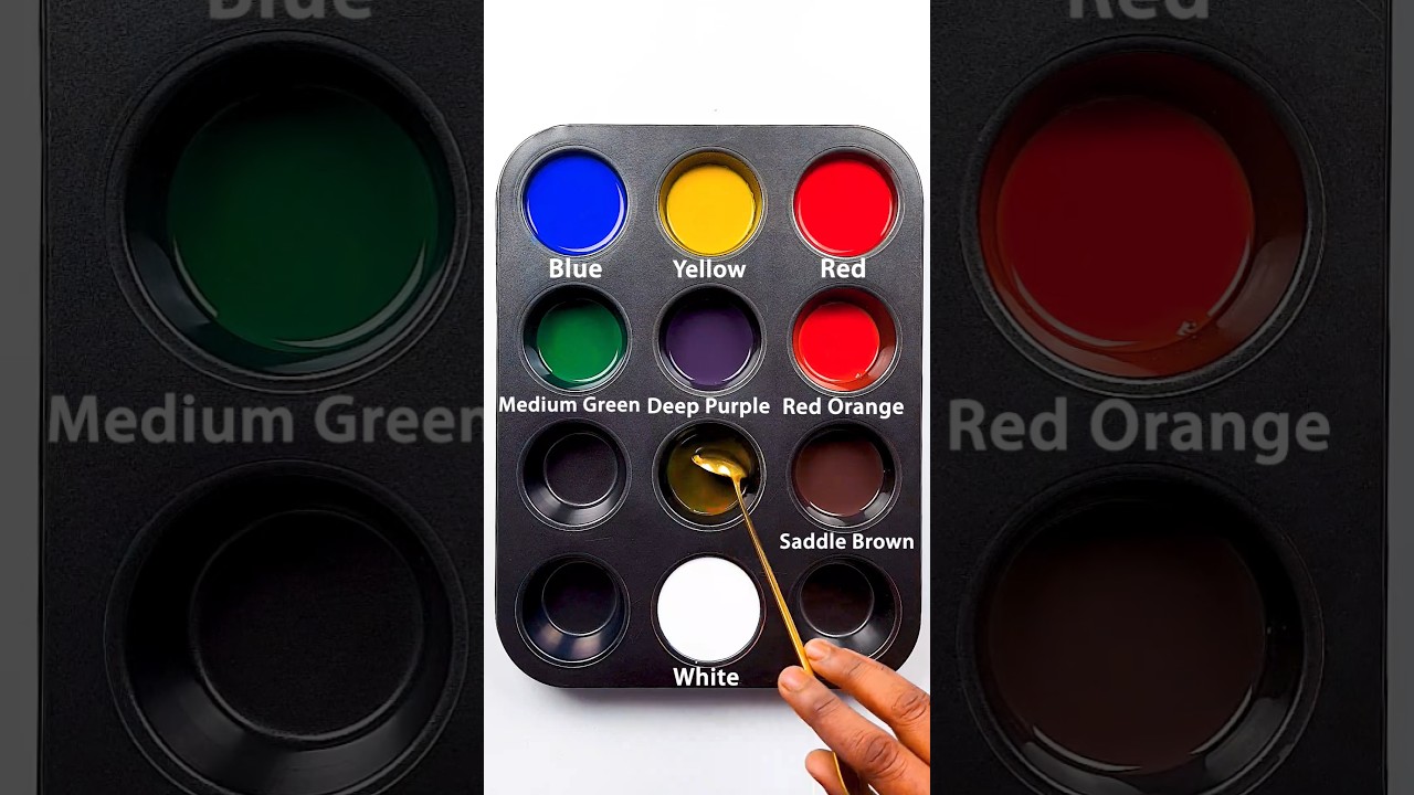 Создание 8 новых цветов из 4 основных цветов! 