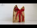 How to make a gift bag out of wrapping paper  diy tissue paper gift bag